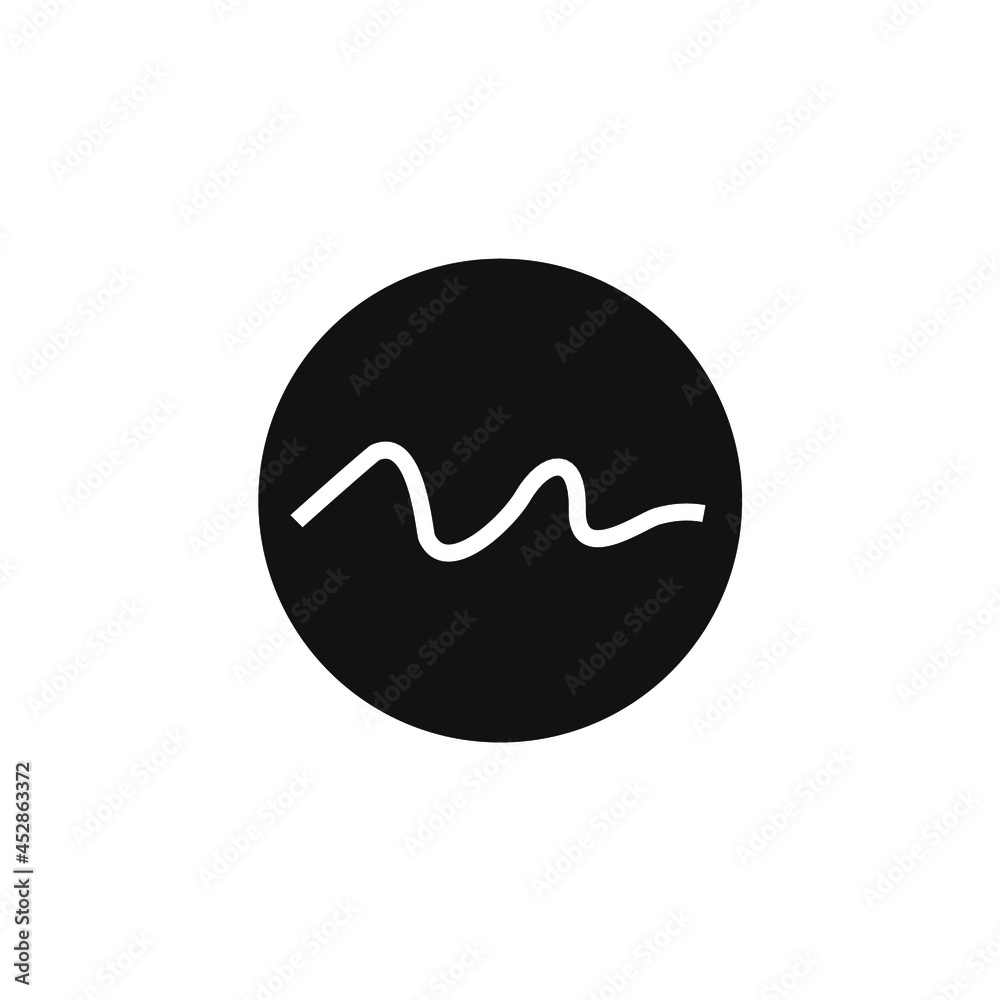 wave line vector inside a circle wave line vector inside a circle