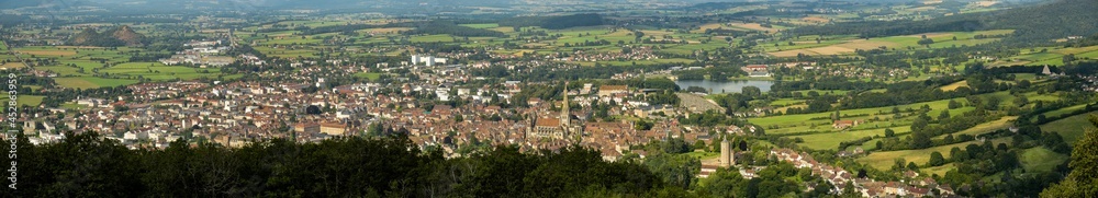 view on the medieval village of autun