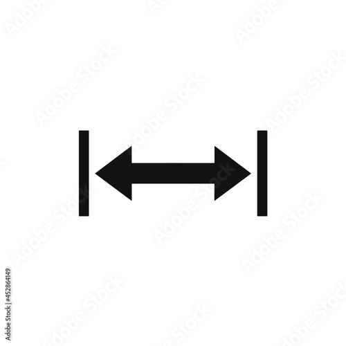 arrow with a line in front and behind