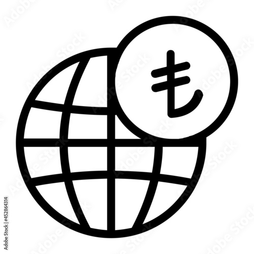 Global Usage of Turkish Lira Icon