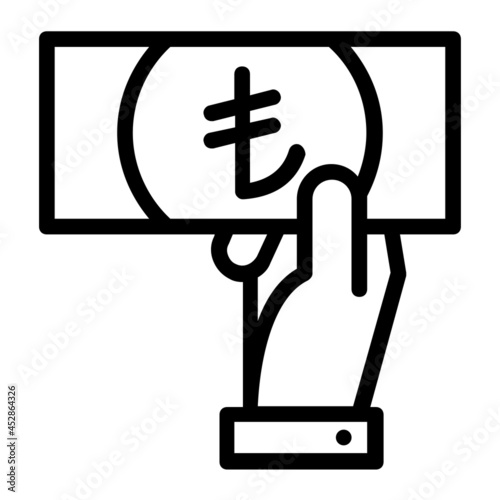 Pay with Turkish Lira Money Icon