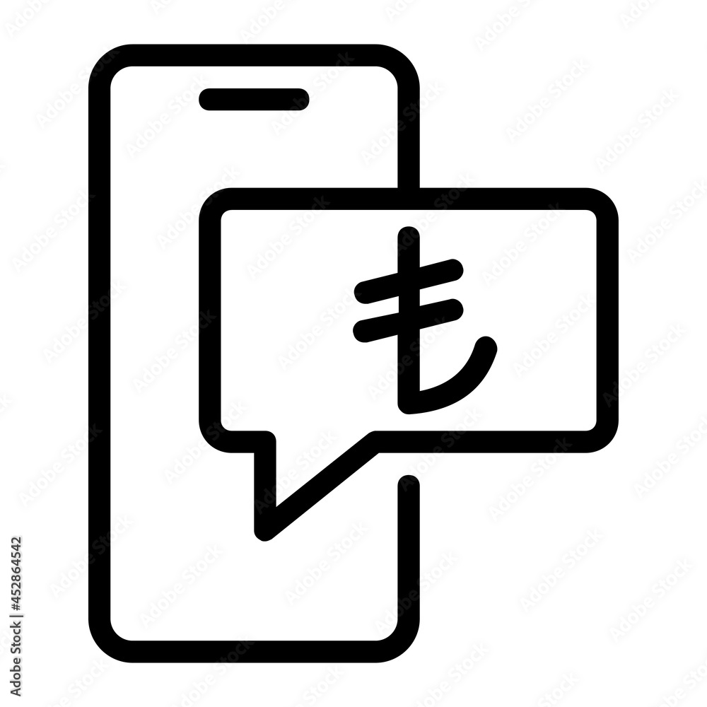 Turkish Lira Related Mobile Phone Notification Icon Turkish Lira Related Mobile Phone Notification Icon