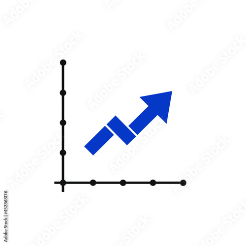 blue color enhancement graph arrow
