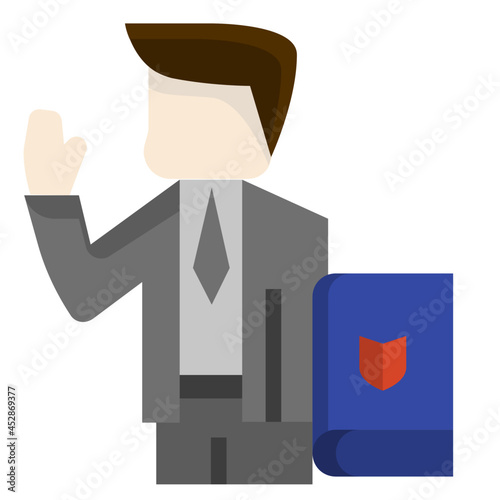 inauguration flat icon