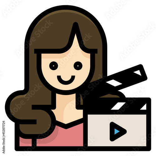actress line icon