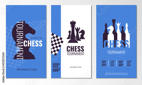 Vector illustration about chess tournament, match, game. Use as advertising, invitation, banner, poster
