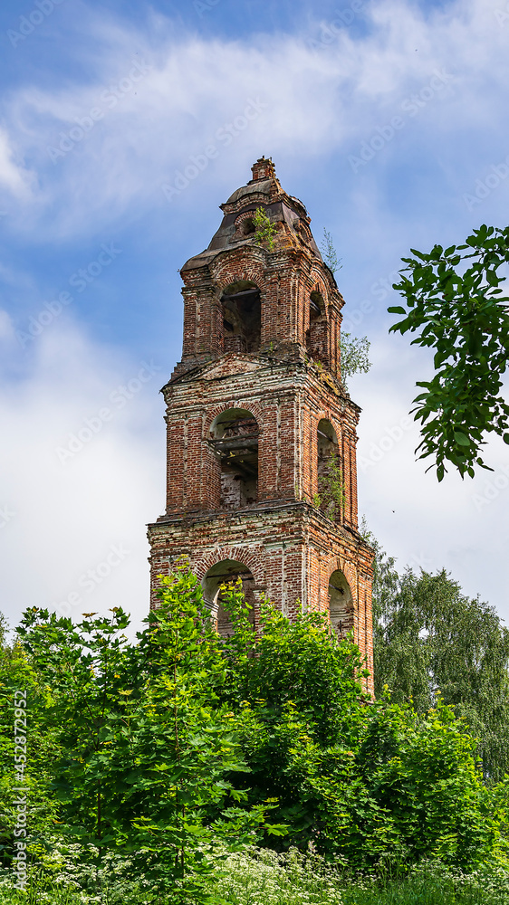 an old abandoned Orthodox bell tower