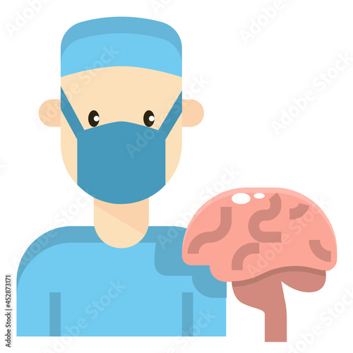 neurosurgeon flat icon
