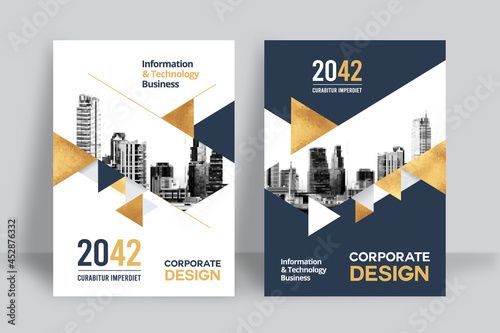 City Background Business Book Cover Design Template