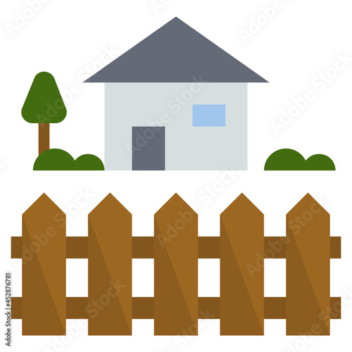 fence flat icon
