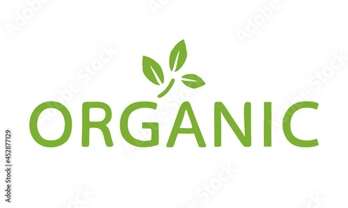 Organic Font Icon. Organic Text Design. Englisch Vector Logo
