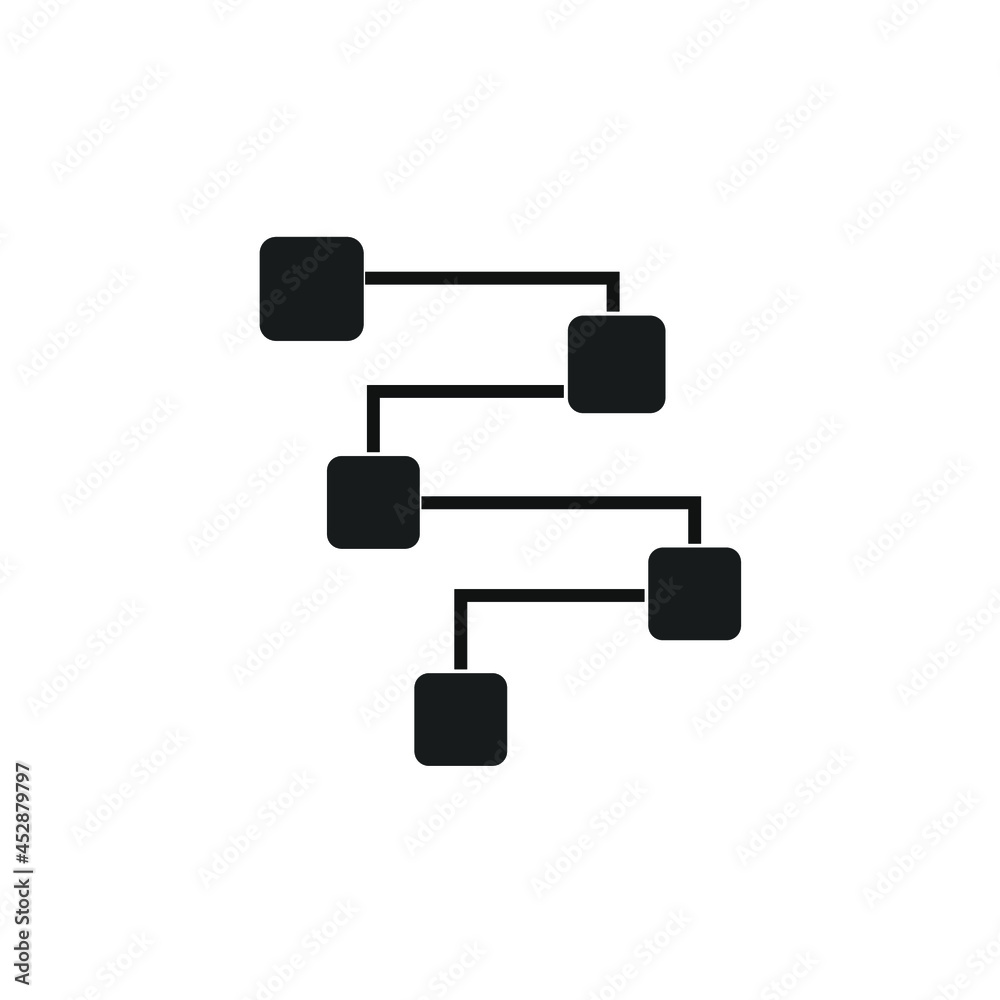 five squares connected by grid lines five squares connected by grid lines