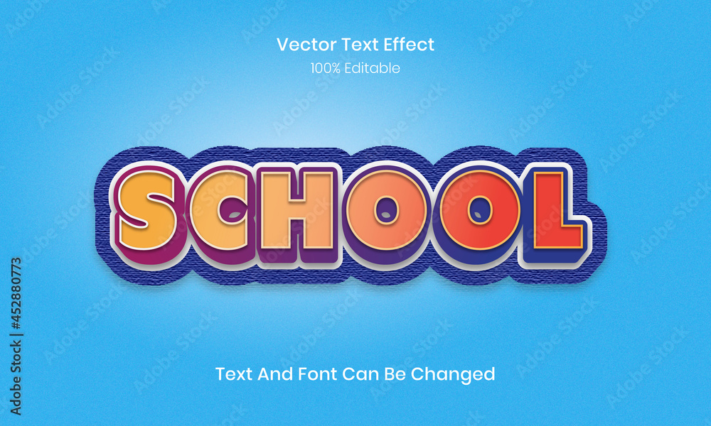 BACK TO SCHOOL EDITABLE TEXT EFFECT