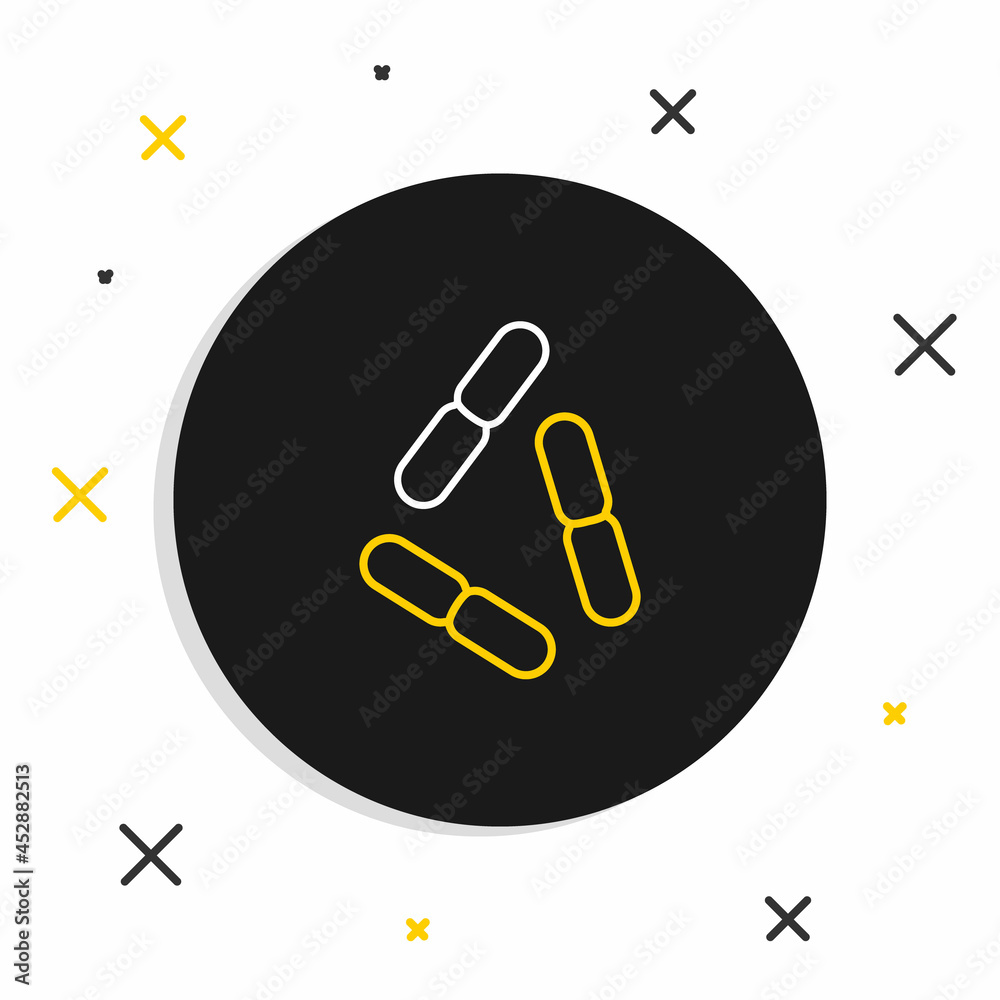 Line Virus icon isolated on white background. Corona virus 2019-nCoV. Bacteria and germs, cell cancer, microbe, fungi. Colorful outline concept. Vector Line Virus icon isolated on white background. Corona virus 2019-nCoV. Bacteria and germs, cell cancer, microbe, fungi. Colorful outline concept. Vector