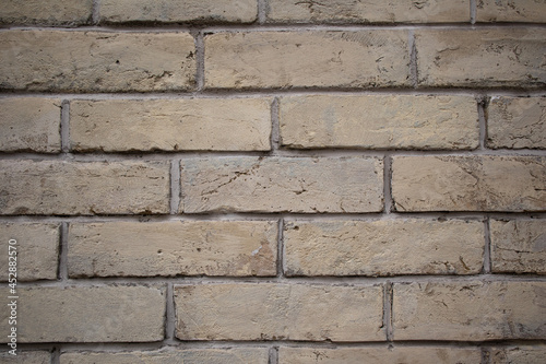 Old brick wall construction exterior texture pattern
