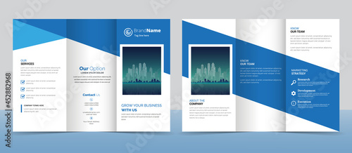 Creative corporate modern business trifold brochure template
