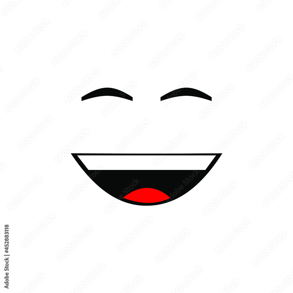 a laughing icon shows his teeth and tongue a laughing icon shows his teeth and tongue