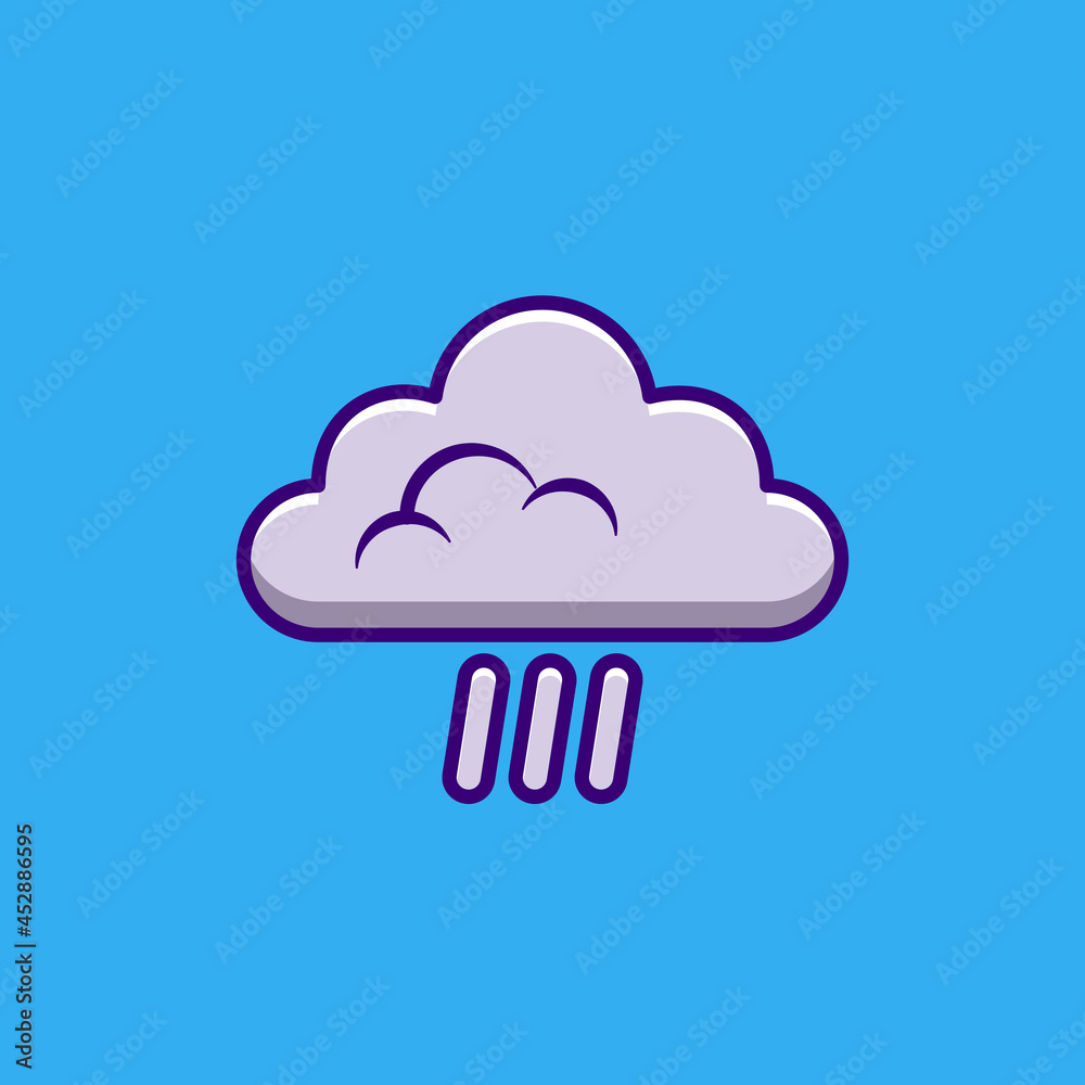 Cloudy sky and rain icon or logo isolated sign symbol vector illustration Cloudy sky and rain icon or logo isolated sign symbol vector illustration