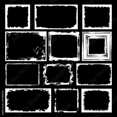 White Grunge Frame Vector Collection