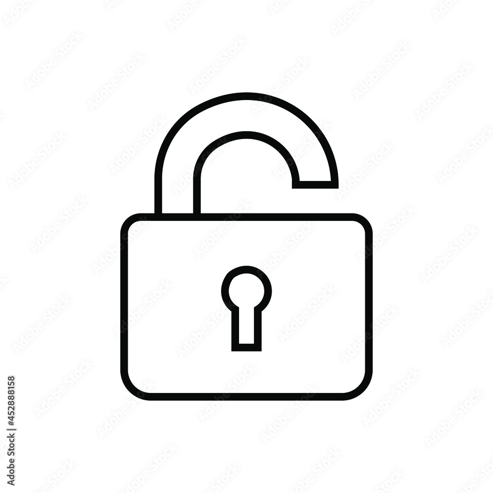 Lock icon vector. Closed illustration sign. padlock padlock.

