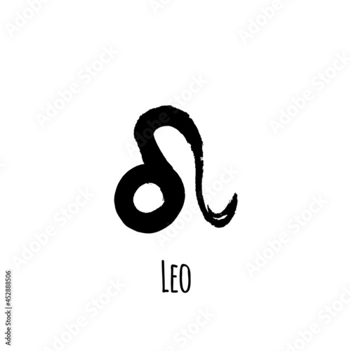 Horoscope sign: lion for predictions. hand drawn symbol. Vector file on white background