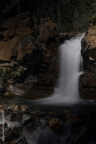 waterfall in the mountains