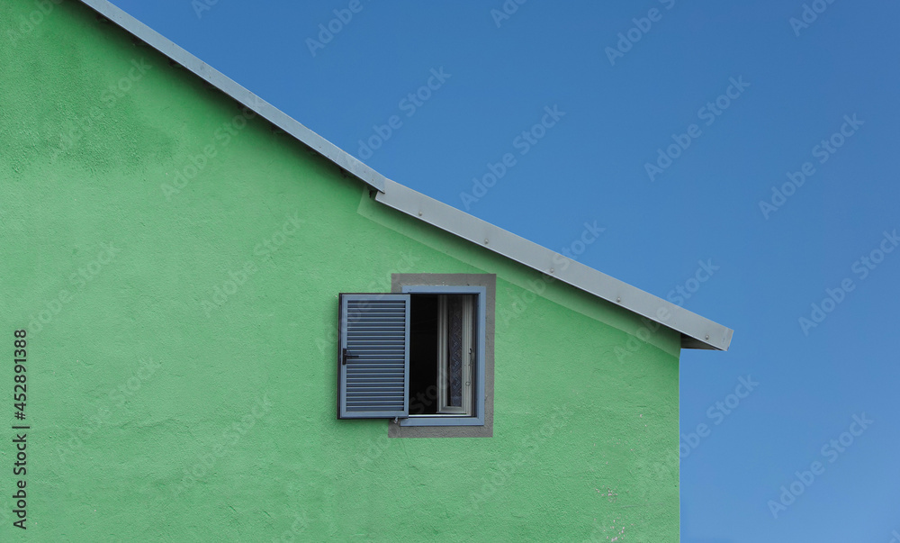 green house blue sky green house blue sky