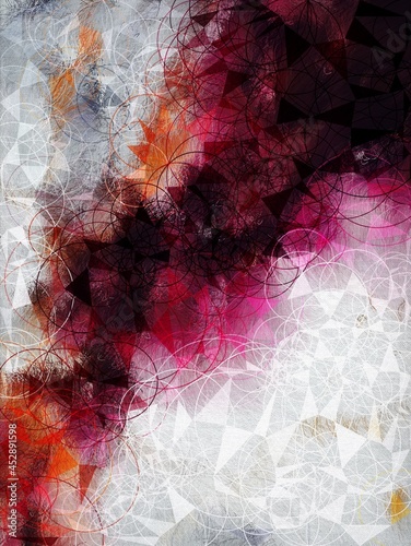 Graphical Abstract Painting Art Background Texture,Abstract Colorful Geometrical Artwork Poster,Modern Conceptual Art,3D Rendering,3D Illustration