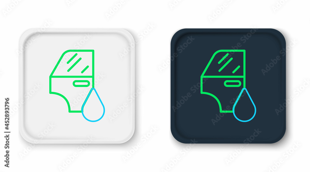 Line Car painting icon isolated on white background. Car body repair process. Colorful outline concept. Vector Line Car painting icon isolated on white background. Car body repair process. Colorful outline concept. Vector
