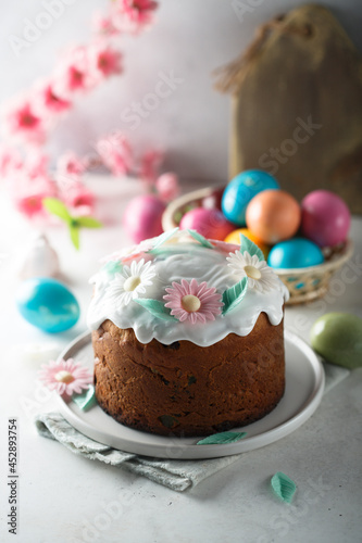 Traditional homemade Russian Easter bread