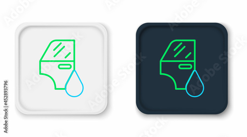 Line Car painting icon isolated on white background. Car body repair process. Colorful outline concept. Vector