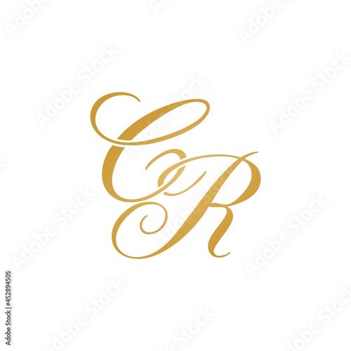 CR initial monogram logo