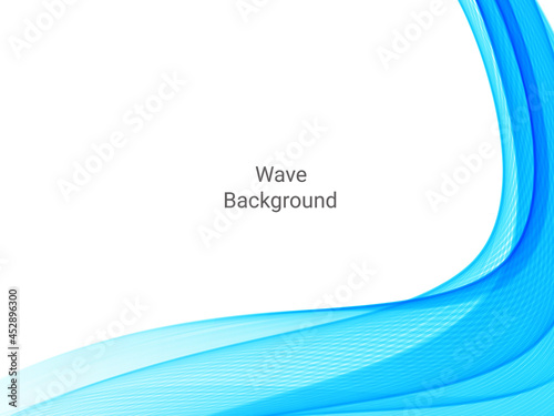 Abstract stylish decorative blue curve pattern wave background