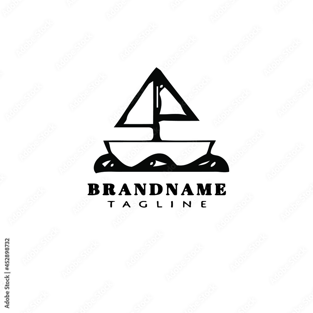 Fototapeta premium boat logo icon design template vector retro