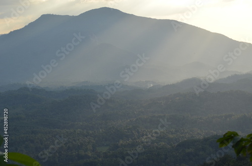 Beautiful sun down sky with many colors