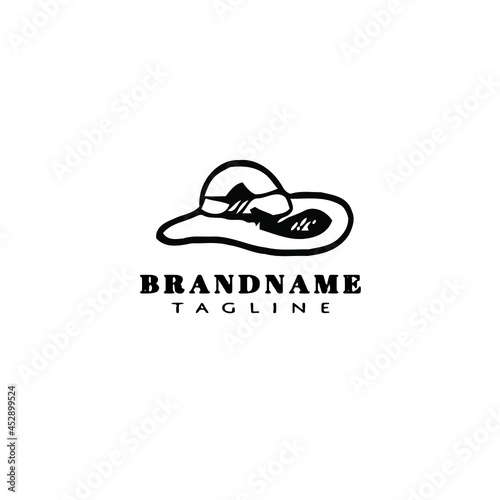 kentucky derby hats logo icon cartoon design template illustration