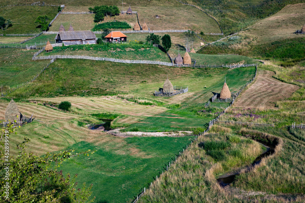 fundatura ponorului beautiful rural landscape in Trasylvania, Romania