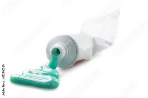 Paste Tube with Squeezed out Toothpaste