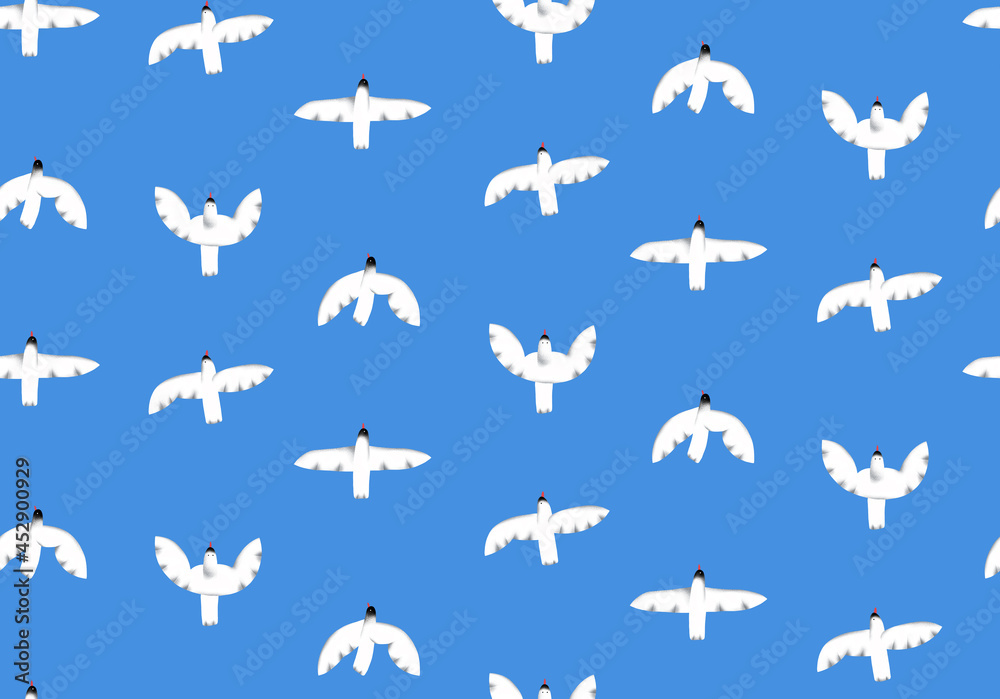 Seamless pattern with birds. Fashionable style. Seamless pattern with birds. Fashionable style.