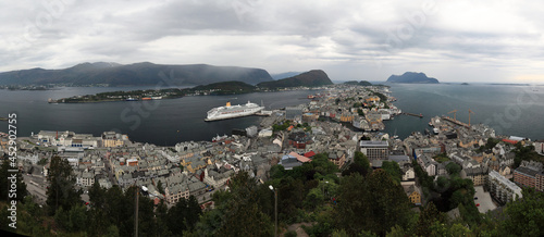 skyline of Alesund - the city on the west of Norway. © nikidel