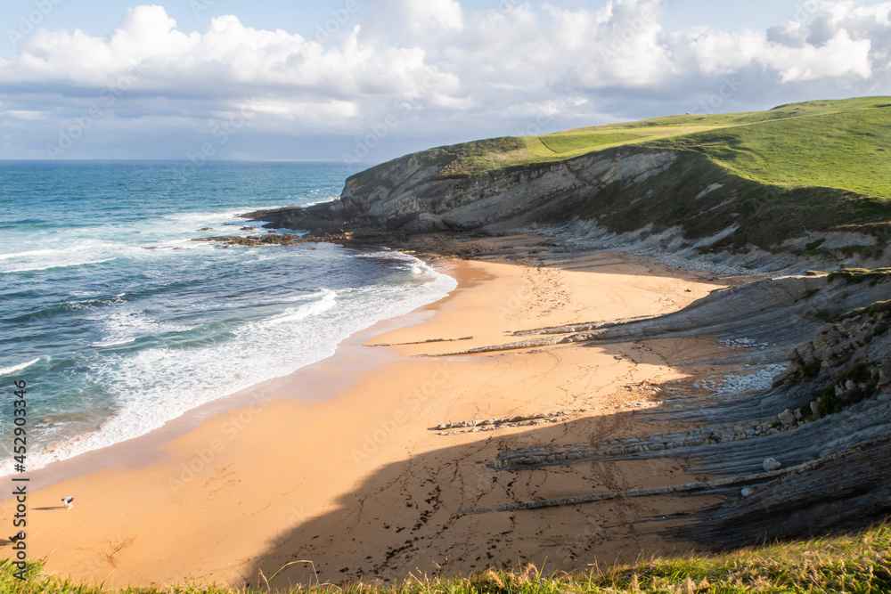 cliffs of Tagle beach in Cantabria