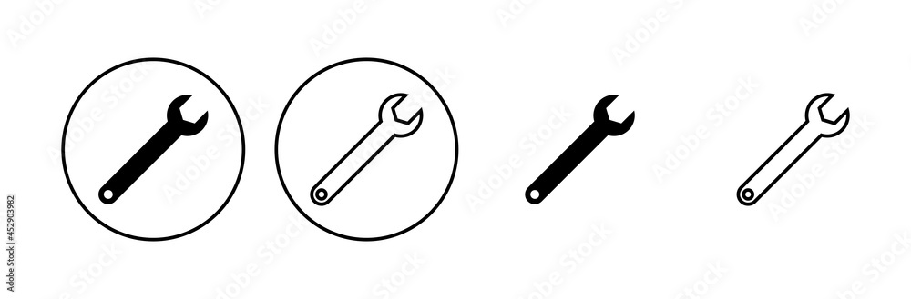 Wrench icon set. repair icon vector. tools icon vector Wrench icon set. repair icon vector. tools icon vector