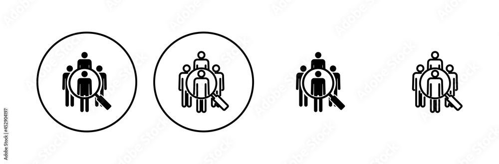 Hiring icon set. Search job vacancy icon. Human resources concept. Recruitment Hiring icon set. Search job vacancy icon. Human resources concept. Recruitment