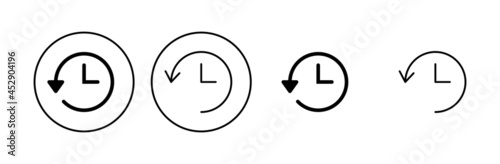 History icon set. recent event history