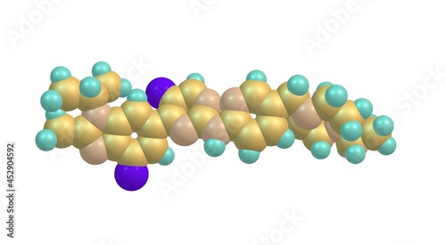 Abemaciclib molecular structure isolated on white