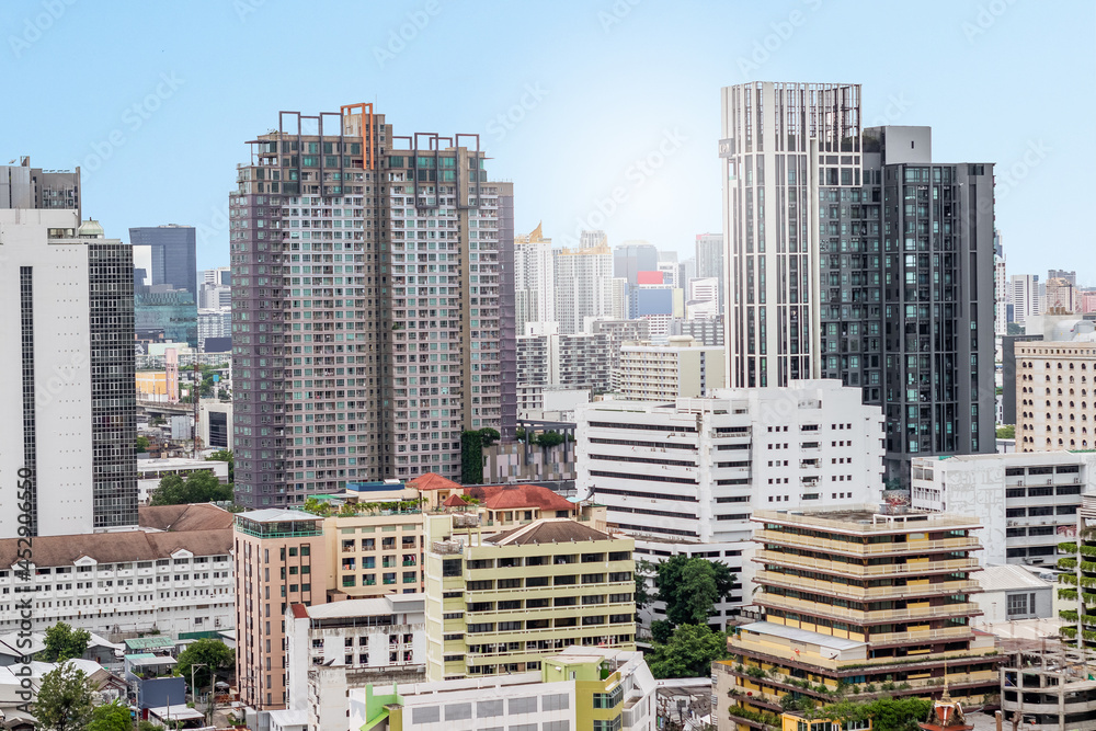 Aerial view of high Residential in Bangkok, Thailand