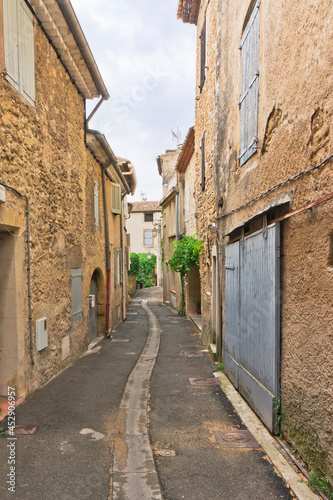 Lourmarin in Provence  Old city street view  France  Europe