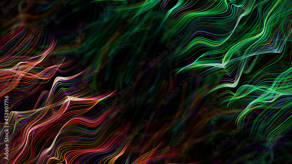 Two-Colored Background with Graceful Lines