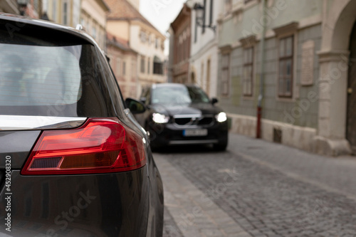 Sopron city center  parked cars