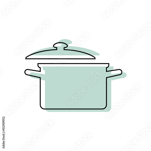 Pot vector icon on white background